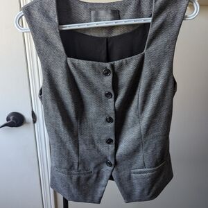 Sunday in Brooklyn Anthropologie Gray Herringbone Vest